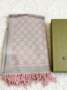 Gucci Reversible GG Jacquard Wool Scarf